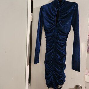 Versace Jeans COUTURE Midnight Blue Sparkly Dress Size 42Dress